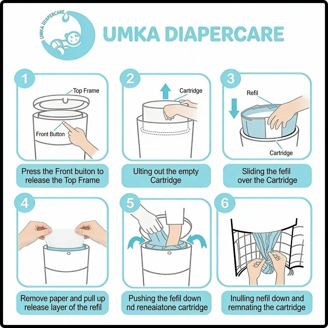 UMKA Diaper Pail Bags – White Soap Scented (16L)