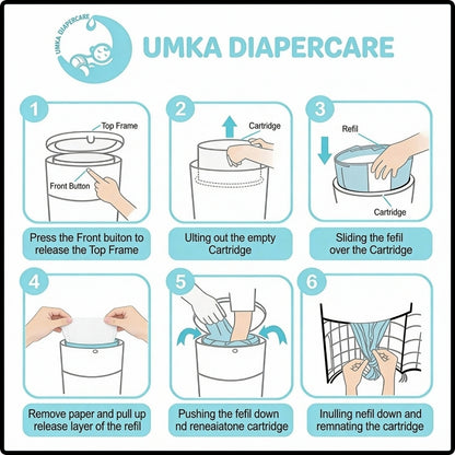 UMKA Diaper Pail Bags – White Soap Scented (16L)