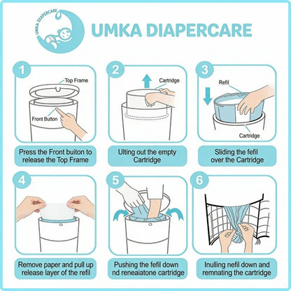 UMKA Diaper Pail Bags – Ocean Scented (16L)